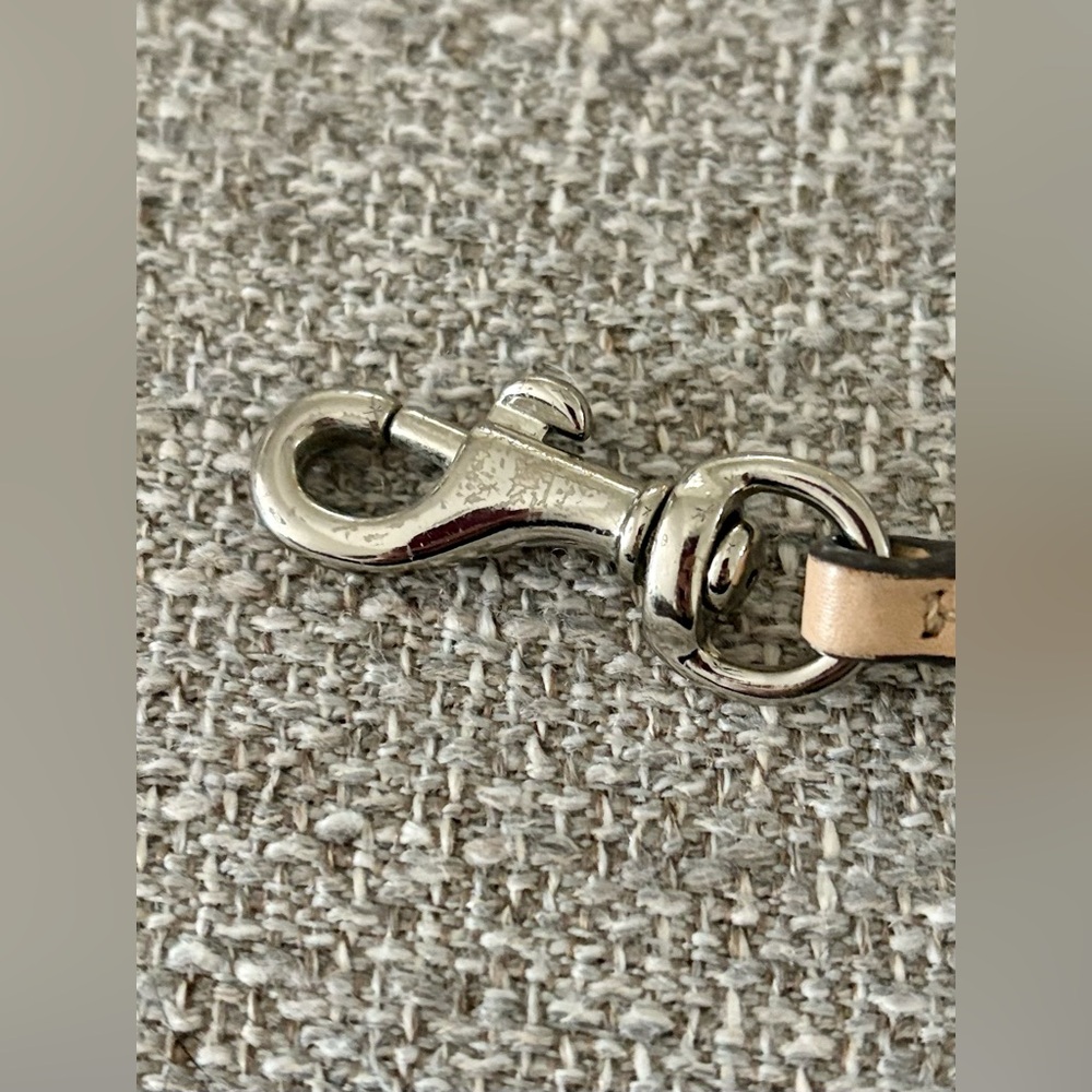 Metallic Silver Leather Coach Wristlet - Picture 3 of 6